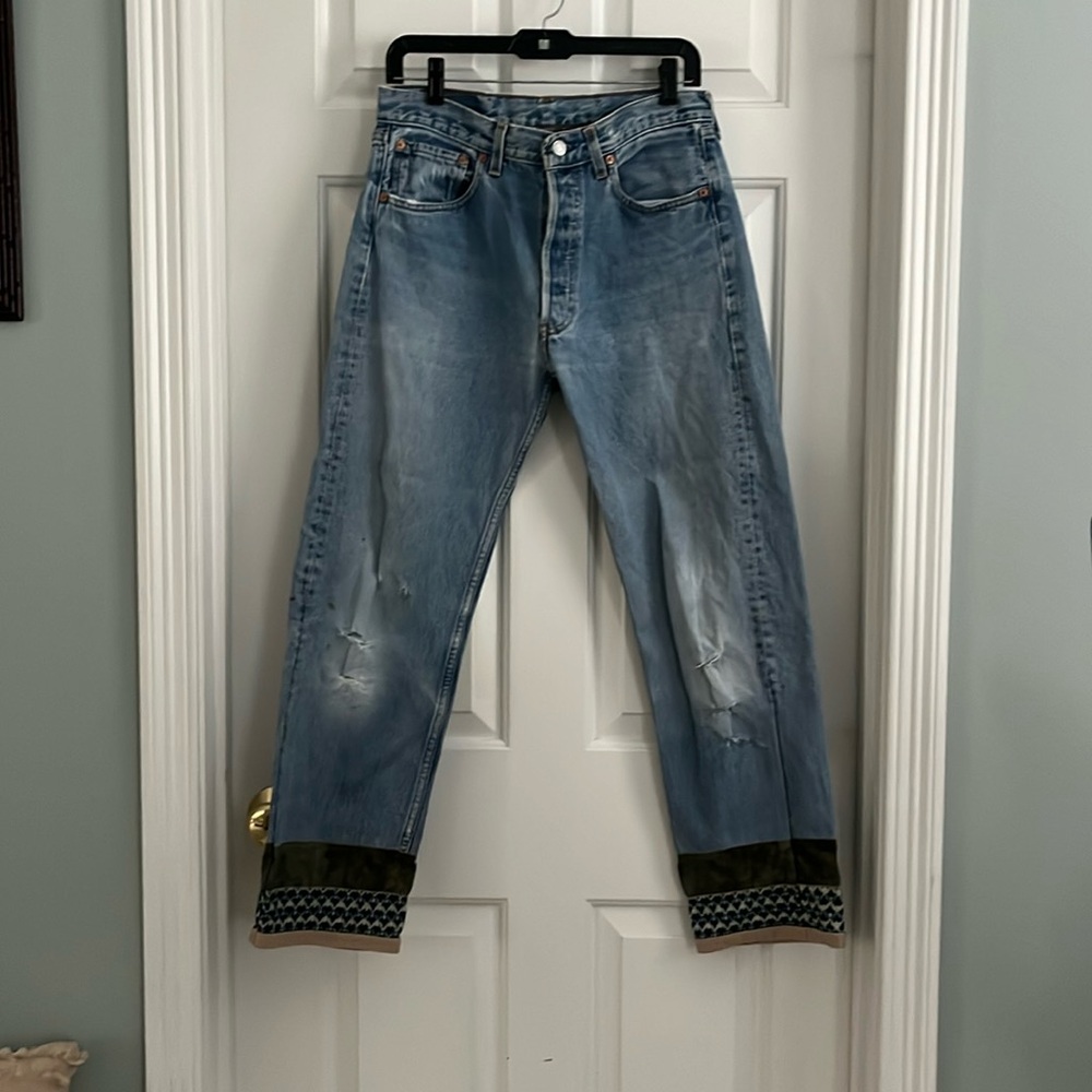 Vintage Arden B Levi blues, greens  Accent Blue Jeans, medium, 1990s
